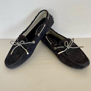 TOD'S ITALIAN LOAFERS - DARK NAVY/SUEDE - SIZE 7.5